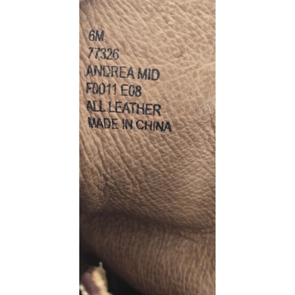 Frye Womens Andrea Ankle Boots Women's 6M Mid Brown Leather Buckle Heeled - Picture 6 of 7